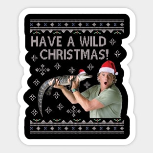 Steve Irwin Have A Wild Christmas Sticker